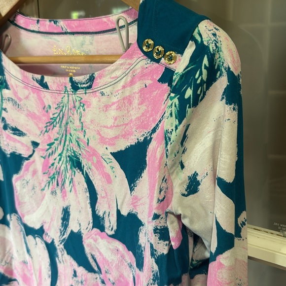 Lilly Pulitzer Sophie DRESS Tidal Wave Pans Garden. Size XS - Picture 3 of 4